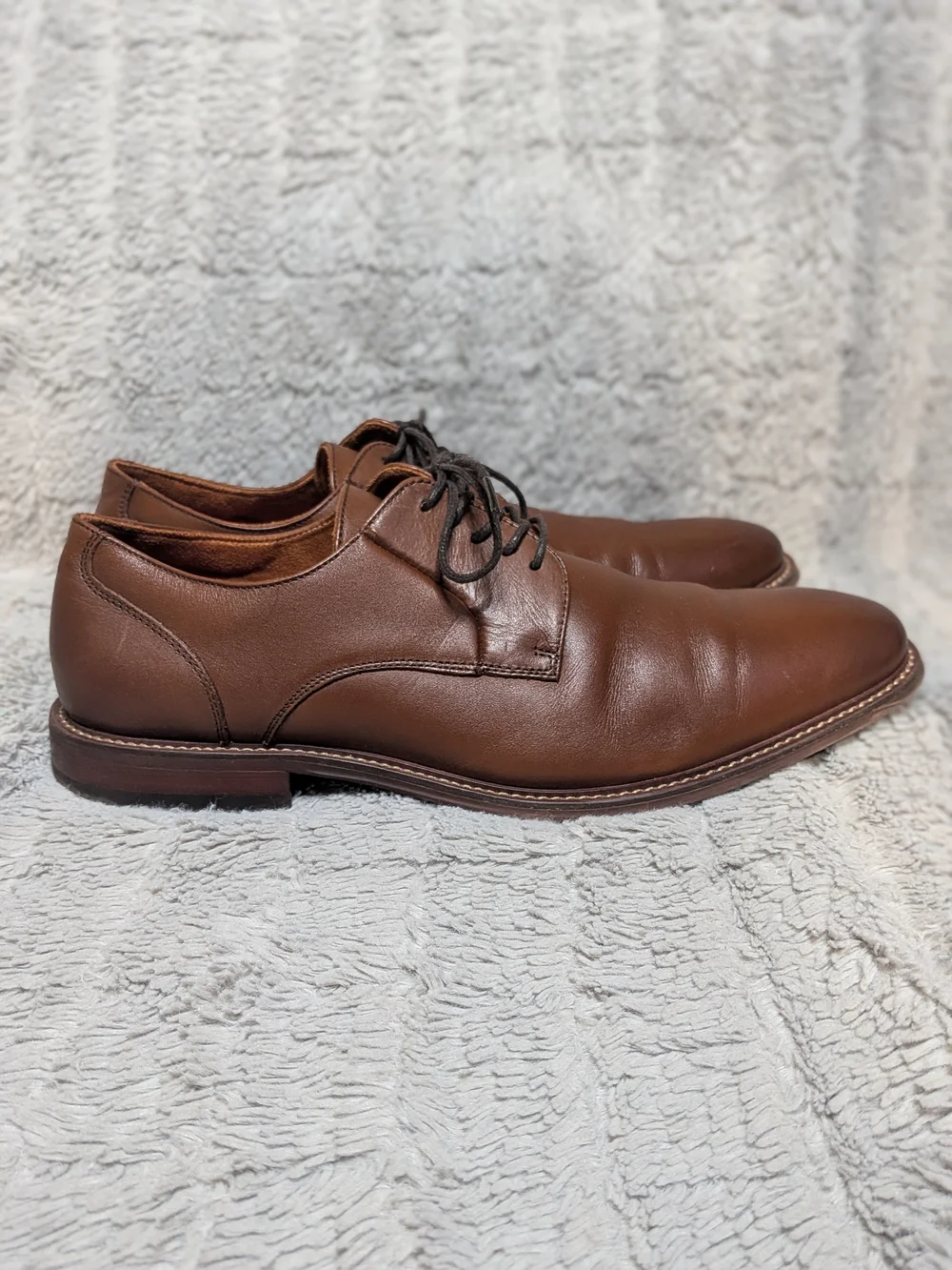 Stacy Adams Men's Chestnut Brown Leather Derby Shoes